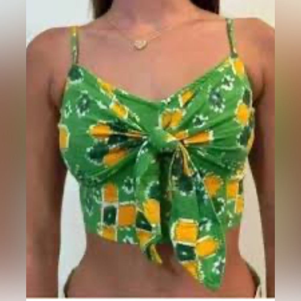 Aerie Smocked Back Cropped Top